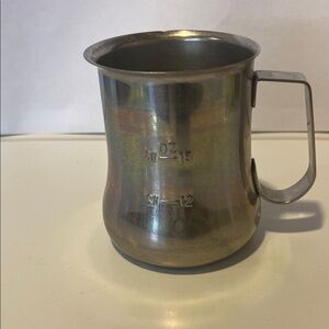 Stainless Steel Frothing Pitcher 24 Oz with embossed measuring marks 12-18